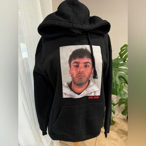 Full Send Hoodie Face Graphic Black Size Medium Kyle’s‎ Mug Shot